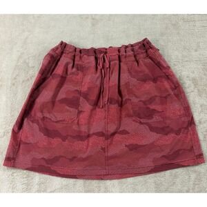 Kuhl Vantage Skort Womens Large Dark Dahlia Camo Stretch Gorpcore Pickleball EUC